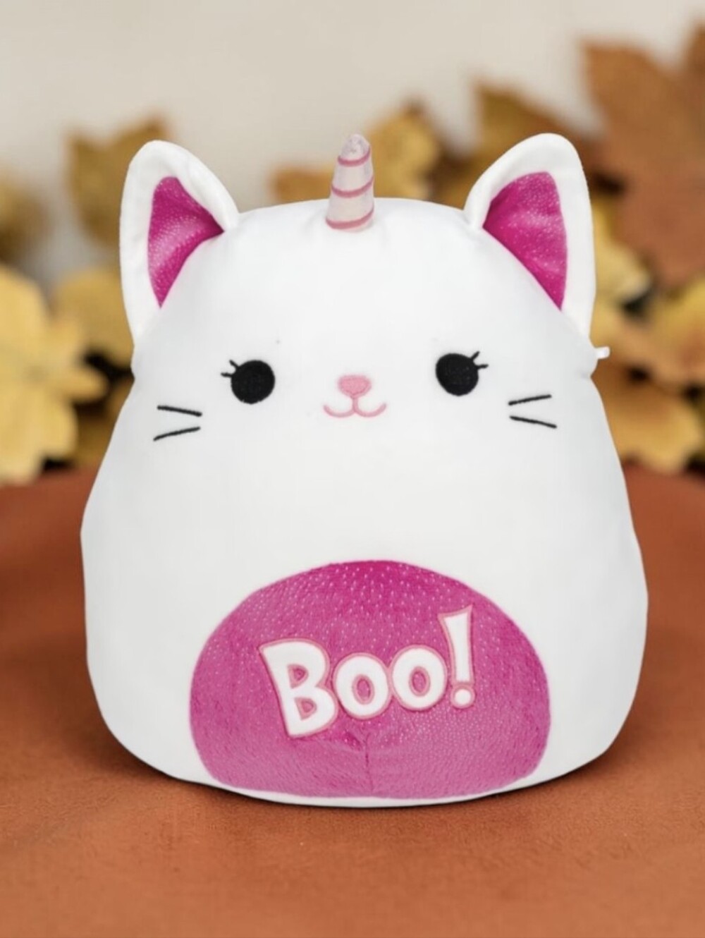 NWT Squishmallow Calista The White and Pink Cat Unicorn  - Boo!